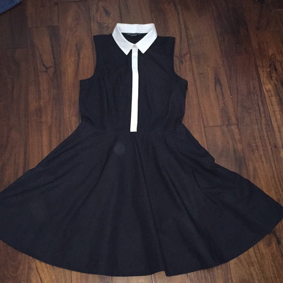 Armani Exchange Dresses & Skirts - Armani Exchange Black Shirt Dress with White trim